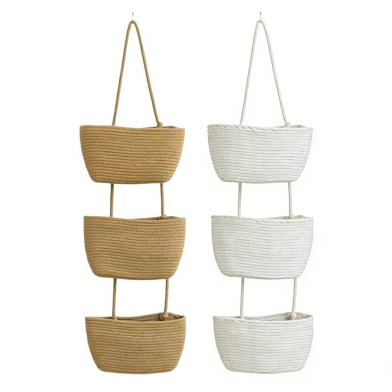 đ§ș 50% RABATT NU! đż 3-NivĂ„ VĂ€gg-HĂ€ngande Förvaring â Boho Rep & Utrymmesbesparare â Organisera med Stil đĄ