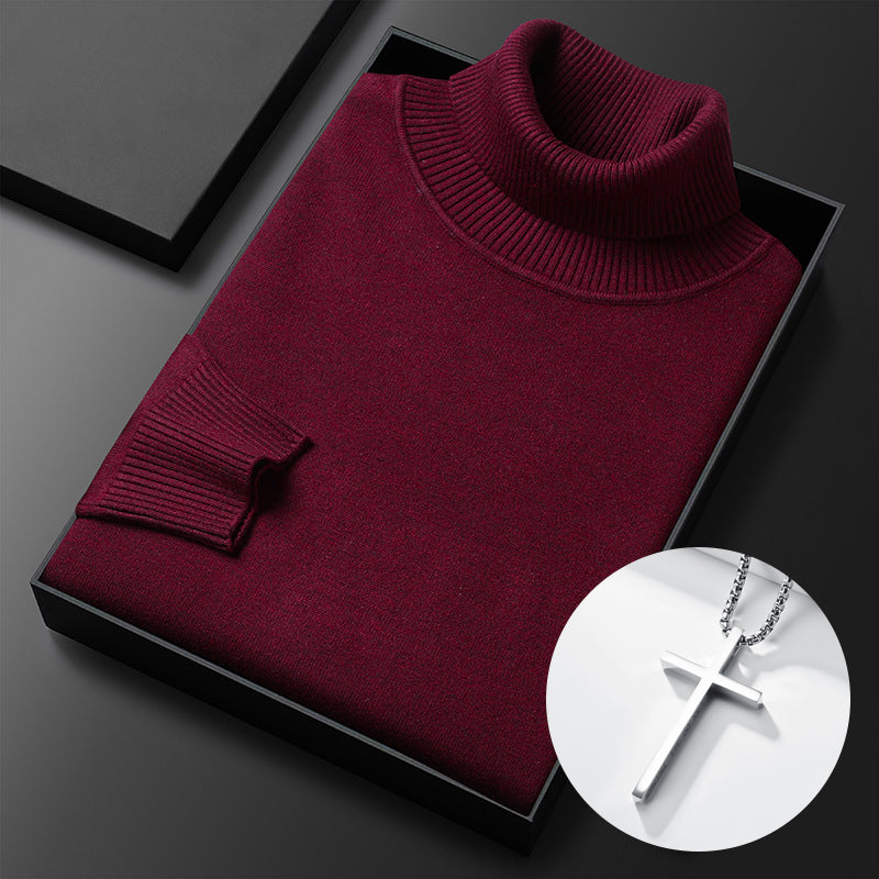 🧶 50% RABATT PÅ HETT REA! ✨ Premium herrtröja i kashmir, enfärgad - Mjukt, bekvämt garn med modern passform för både jobb och fritid 👔🎯