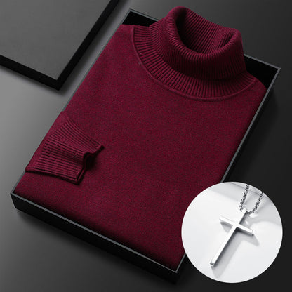 🧶 50% RABATT PÅ HETT REA! ✨ Premium herrtröja i kashmir, enfärgad - Mjukt, bekvämt garn med modern passform för både jobb och fritid 👔🎯