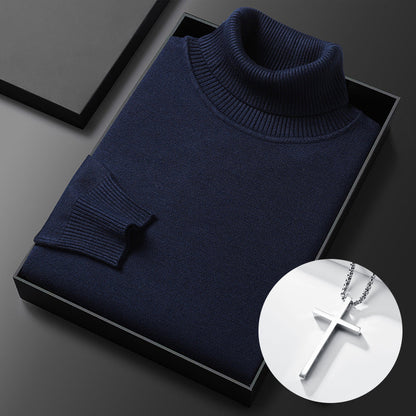 🧶 50% RABATT PÅ HETT REA! ✨ Premium herrtröja i kashmir, enfärgad - Mjukt, bekvämt garn med modern passform för både jobb och fritid 👔🎯