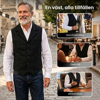 Slim Fit-väst för män, casual business