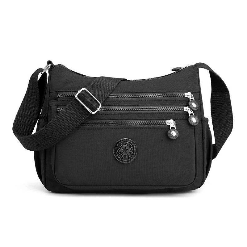 ✨ 50 % RABATT NU! ✨ Lätt nylon crossbody-väska med flera fickor – smidig, säker & perfekt för vardag & resa 🎒