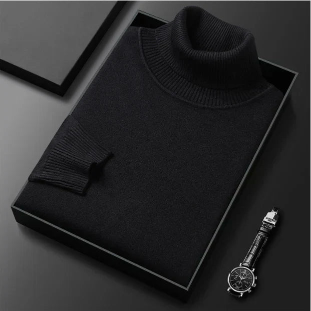 🧶 50% RABATT PÅ HETT REA! ✨ Premium herrtröja i kashmir, enfärgad - Mjukt, bekvämt garn med modern passform för både jobb och fritid 👔🎯