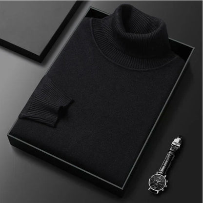 🧶 50% RABATT PÅ HETT REA! ✨ Premium herrtröja i kashmir, enfärgad - Mjukt, bekvämt garn med modern passform för både jobb och fritid 👔🎯