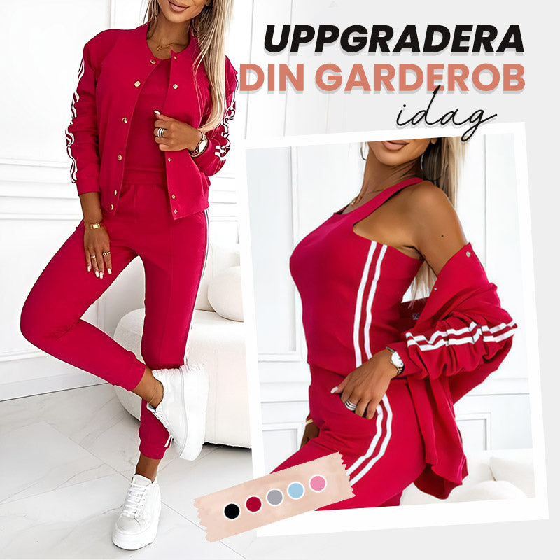 Bästsäljare🔥 👚 3-delat basebollset – ledig streetstyle för kvinnor