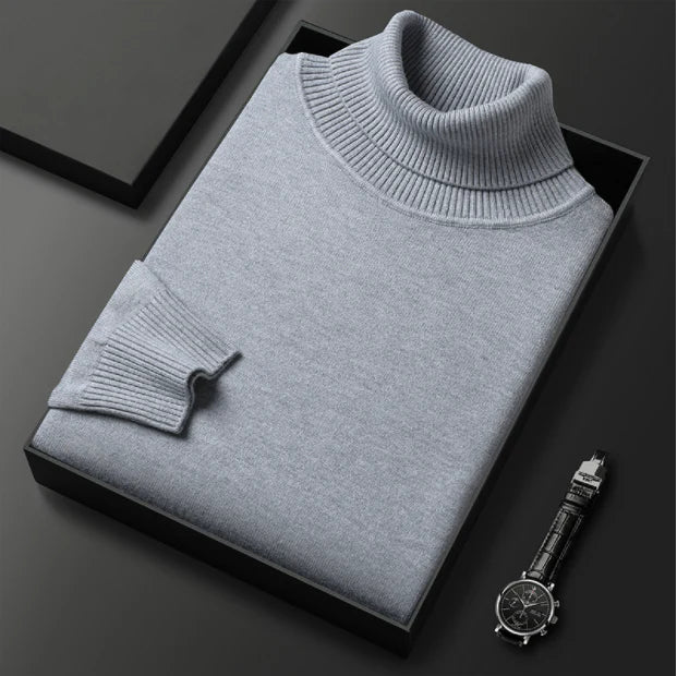 🧶 50% RABATT PÅ HETT REA! ✨ Premium herrtröja i kashmir, enfärgad - Mjukt, bekvämt garn med modern passform för både jobb och fritid 👔🎯