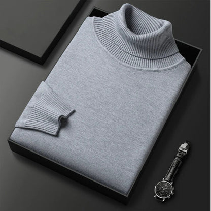 🧶 50% RABATT PÅ HETT REA! ✨ Premium herrtröja i kashmir, enfärgad - Mjukt, bekvämt garn med modern passform för både jobb och fritid 👔🎯