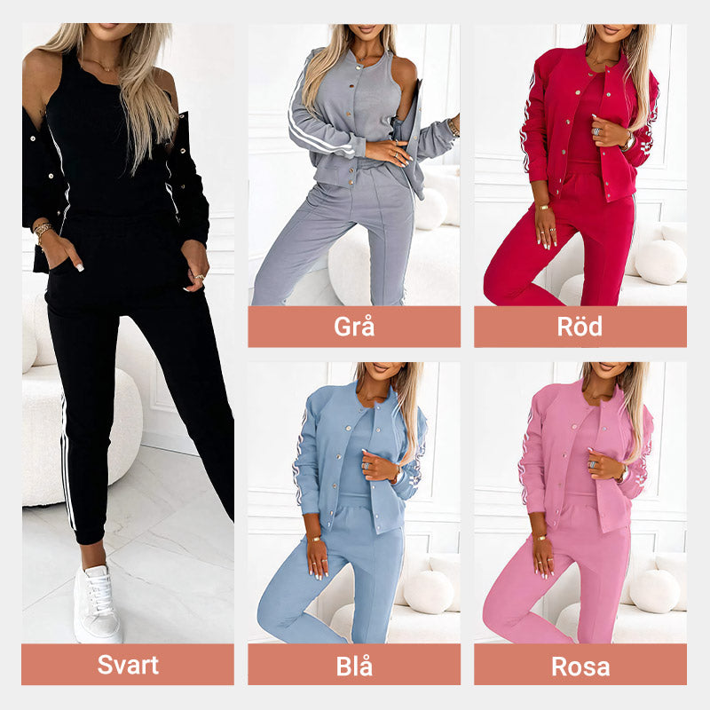 Bästsäljare🔥 👚 3-delat basebollset – ledig streetstyle för kvinnor