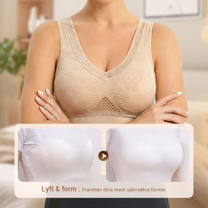 【✨1 + 1 gratis - 2 st】Bekväm lyftande behå i ren bomull utan knappar