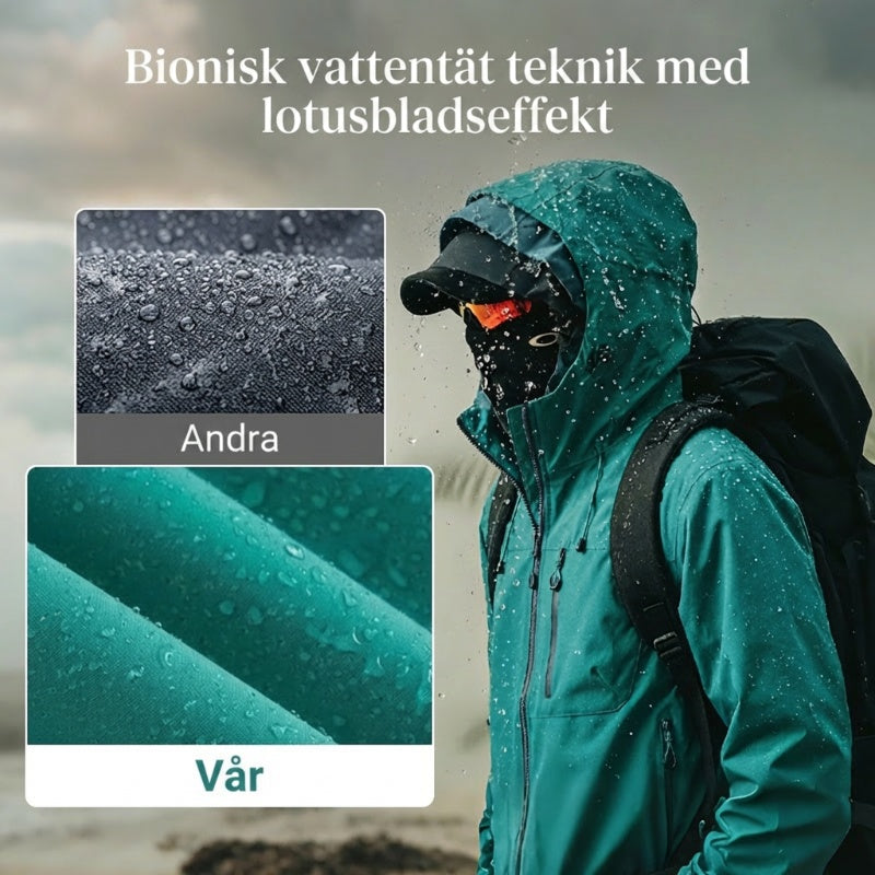 Vattentät sportjacka med huva för utomhusbruk