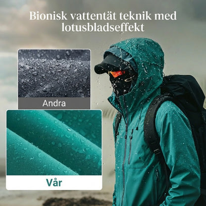 Vattentät sportjacka med huva för utomhusbruk