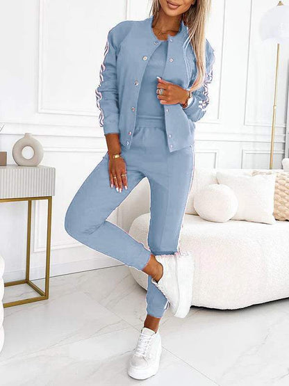 Bästsäljare🔥 👚 3-delat basebollset – ledig streetstyle för kvinnor
