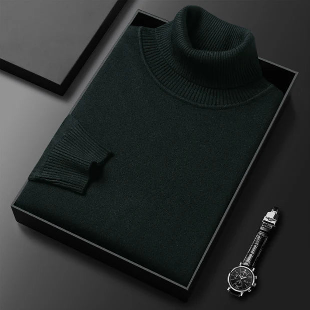 🧶 50% RABATT PÅ HETT REA! ✨ Premium herrtröja i kashmir, enfärgad - Mjukt, bekvämt garn med modern passform för både jobb och fritid 👔🎯