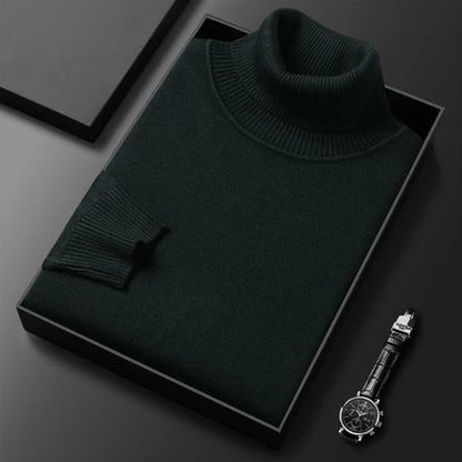 🧶 50% RABATT PÅ HETT REA! ✨ Premium herrtröja i kashmir, enfärgad - Mjukt, bekvämt garn med modern passform för både jobb och fritid 👔🎯