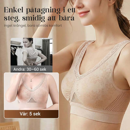 【✨1 + 1 gratis - 2 st】Bekväm lyftande behå i ren bomull utan knappar
