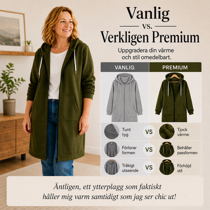 🔥✨Fleece-tröjor med huva och dragkedja för damer