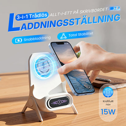 Multifunktionell Trådlös Snabbladdare Telefonställ