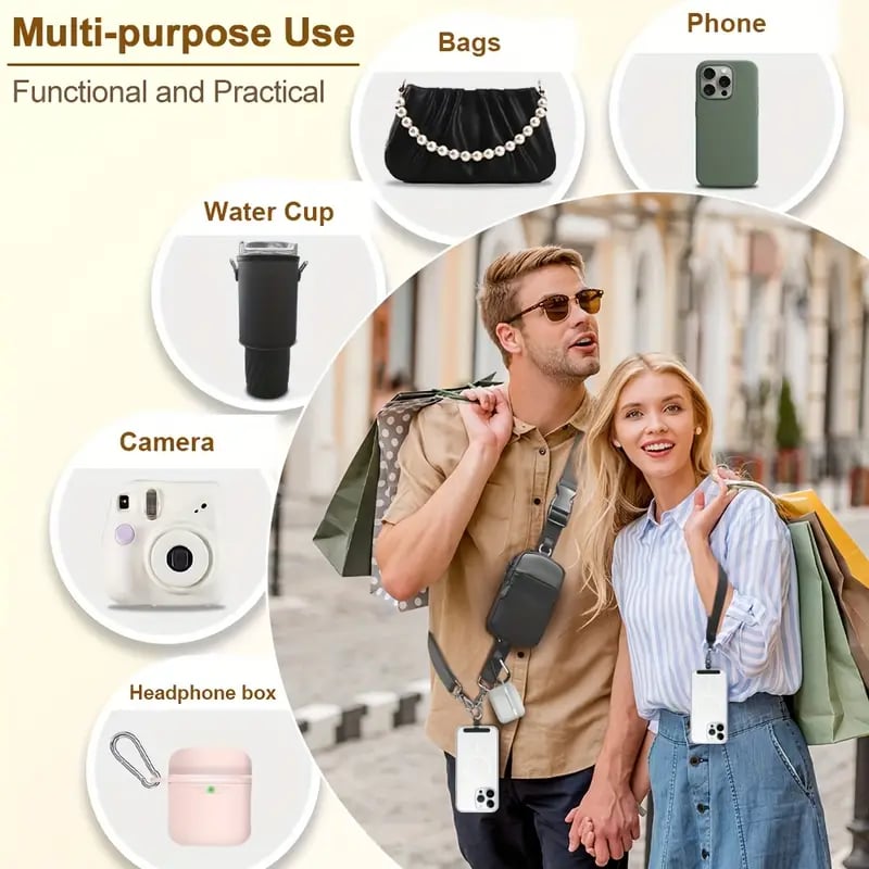 ❣️REA 50 % RABATT📱Crossbody-väska med telefonrem i stora storlekar – justerbar längd, unisexmodell som passar både män och kvinnor i stora storlekar🎒