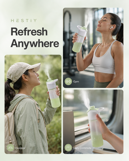 💧 50 % RABATT NU! 🏃 650 ml bärbar sprayflaska för utomhussport – Fin dimma och läckagesäker – Bärhandtag, perfekt för att svalka sig, vattna växter eller ge vatten till husdjur – BPA-fri 💦