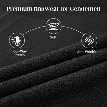 🧶 50% RABATT PÅ HETT REA! ✨ Premium herrtröja i kashmir, enfärgad - Mjukt, bekvämt garn med modern passform för både jobb och fritid 👔🎯