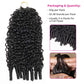 ISEE HAIR Hårförlängningar av äkta hår, virkade med ”Miracle Knots”, fördelade i sektioner, 50 g/förpackning – Knutfria boho-flätor, 4–5 förpackningar för hela huvudet, flera olika lockiga och vågiga texturer