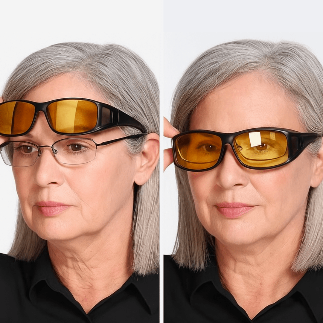 👓 KÖP 2 FÅR 1 GRATIS! 🔦 Mörkerseende Körglasögon – Antireflexbehandlade & Polariserade, Perfekt för Nattkörning & Säker Förbättring ✨🚗📦