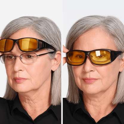 👓 KÖP 2 FÅR 1 GRATIS! 🔦 Mörkerseende Körglasögon – Antireflexbehandlade & Polariserade, Perfekt för Nattkörning & Säker Förbättring ✨🚗📦