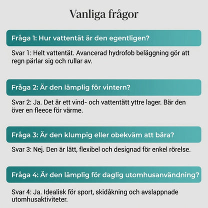 Vattentät sportjacka med huva för utomhusbruk
