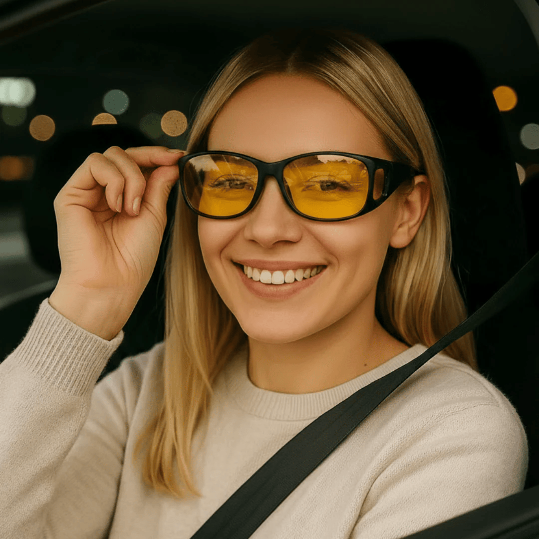 👓 KÖP 2 FÅR 1 GRATIS! 🔦 Mörkerseende Körglasögon – Antireflexbehandlade & Polariserade, Perfekt för Nattkörning & Säker Förbättring ✨🚗📦
