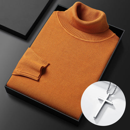 🧶 50% RABATT PÅ HETT REA! ✨ Premium herrtröja i kashmir, enfärgad - Mjukt, bekvämt garn med modern passform för både jobb och fritid 👔🎯