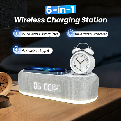 6-i-1 trådlös laddningsstation