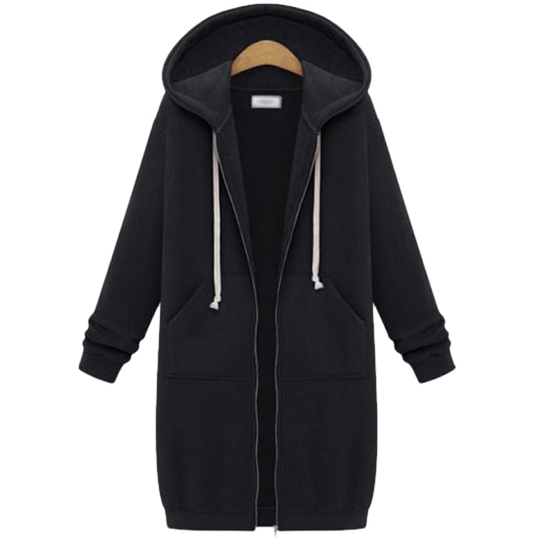 🔥✨Fleece-tröjor med huva och dragkedja för damer