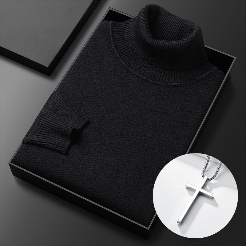 🧶 50% RABATT PÅ HETT REA! ✨ Premium herrtröja i kashmir, enfärgad - Mjukt, bekvämt garn med modern passform för både jobb och fritid 👔🎯