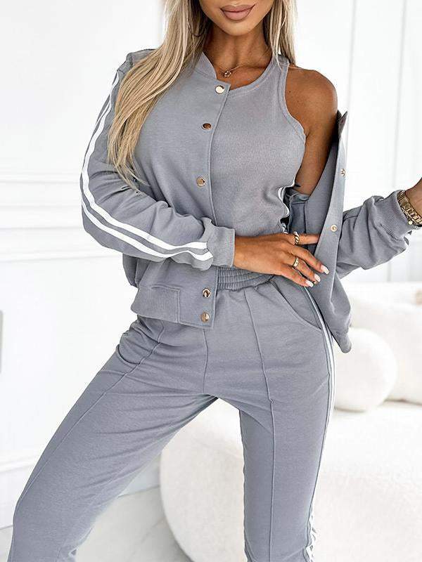 Bästsäljare🔥 👚 3-delat basebollset – ledig streetstyle för kvinnor