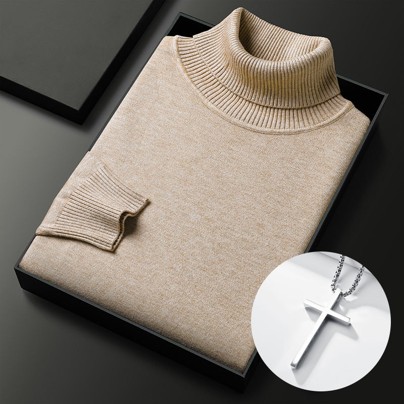 🧶 50% RABATT PÅ HETT REA! ✨ Premium herrtröja i kashmir, enfärgad - Mjukt, bekvämt garn med modern passform för både jobb och fritid 👔🎯
