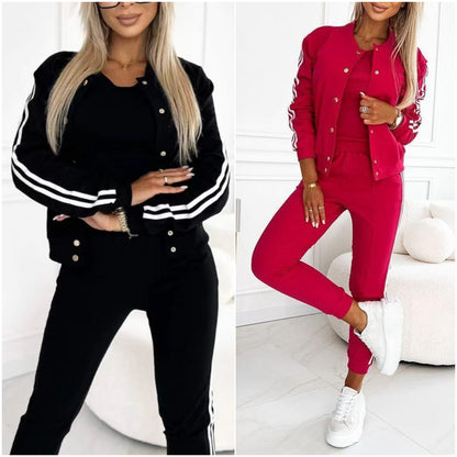 Bästsäljare🔥 👚 3-delat basebollset – ledig streetstyle för kvinnor