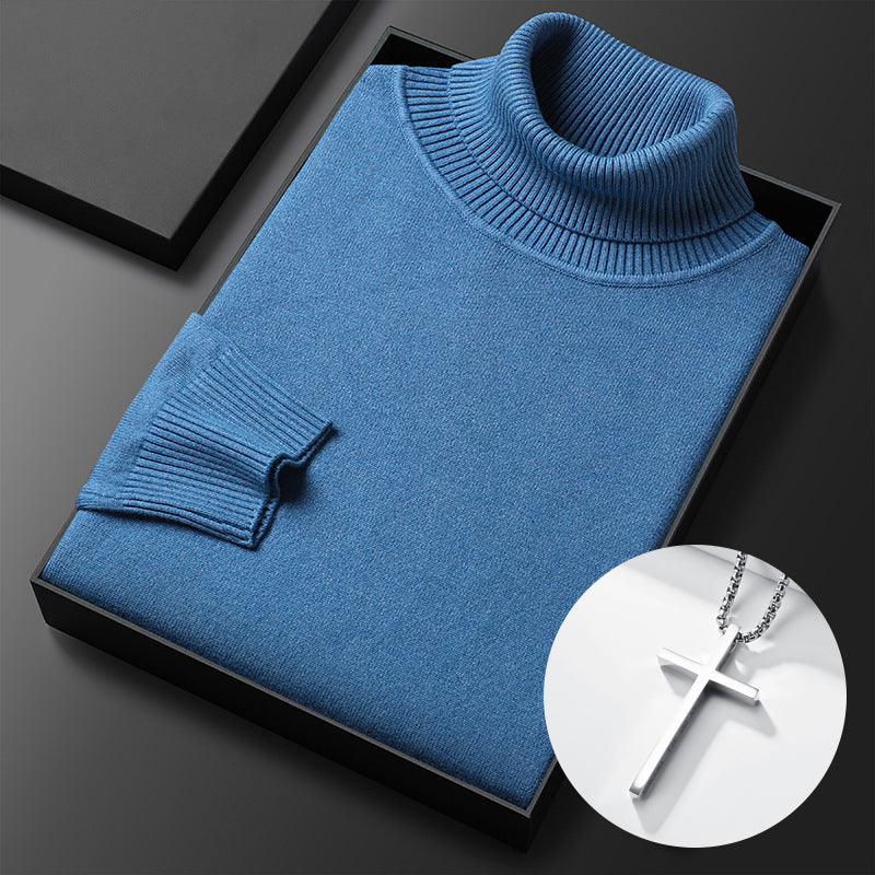 🧶 50% RABATT PÅ HETT REA! ✨ Premium herrtröja i kashmir, enfärgad - Mjukt, bekvämt garn med modern passform för både jobb och fritid 👔🎯