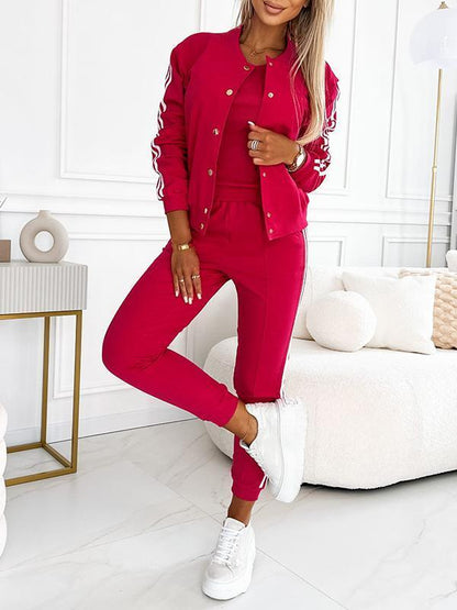 Bästsäljare🔥 👚 3-delat basebollset – ledig streetstyle för kvinnor