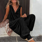 🌸 BEGRÄNSAD TID 50% RABATT! 💥 Dam Avslappnad Huvlös Ärmäslös Jumpsuit – Lös Passform, Andningsbar & Snygg 🌿