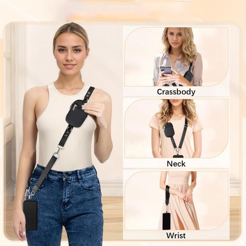 ❣️REA 50 % RABATT📱Crossbody-väska med telefonrem i stora storlekar – justerbar längd, unisexmodell som passar både män och kvinnor i stora storlekar🎒