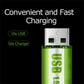 🔋💥Litium AA-uppladdningsbara batterier med USB-port – konstant utgångsspänning på 1.5 V, lång livslängd (över 1000 laddningscykler)♻️