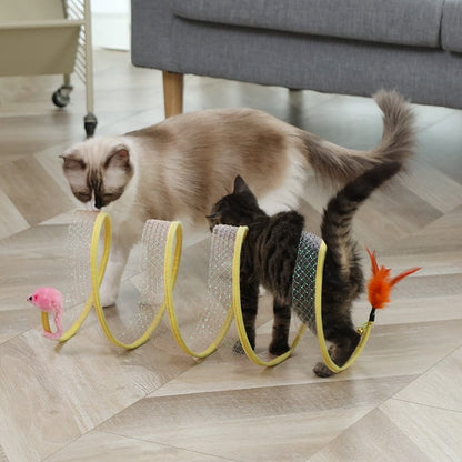 🐱 50 % RABATT JUST NU! ⏰ CattyCoil Safe Toy – Slitstark, fjädrande och interaktiv – Håller katterna aktiva och underhållna – perfekt för lek inomhus och för att hoppa på 🐾