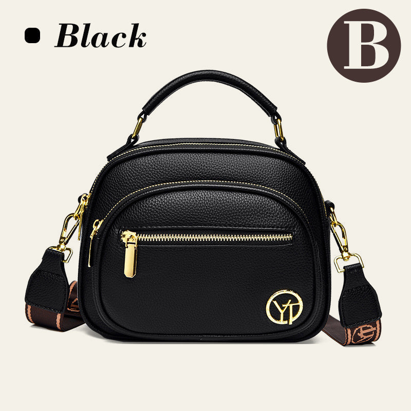 🔥het försäljning🔥Klassisk crossbody-väska i läder med flera fack och funktioner