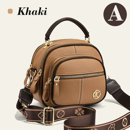 🔥het försäljning🔥Klassisk crossbody-väska i läder med flera fack och funktioner