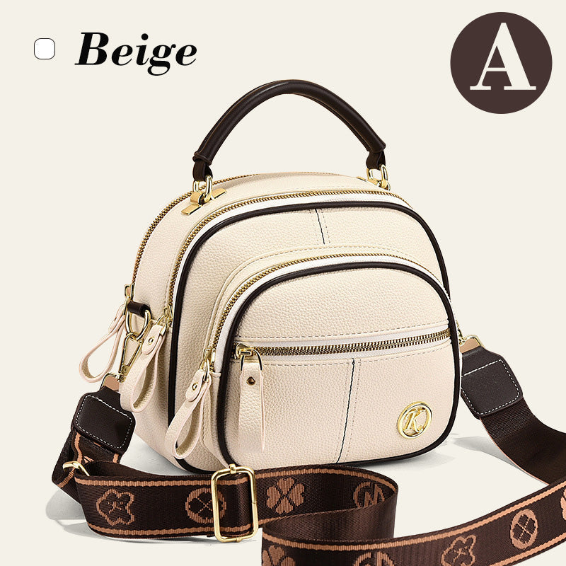 🔥het försäljning🔥Klassisk crossbody-väska i läder med flera fack och funktioner