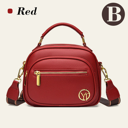 🔥het försäljning🔥Klassisk crossbody-väska i läder med flera fack och funktioner