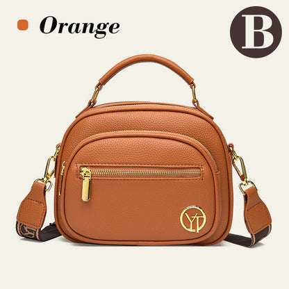 🔥het försäljning🔥Klassisk crossbody-väska i läder med flera fack och funktioner