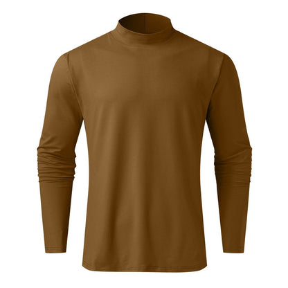 Ny Långärmad T-shirt med hög hals Smal Fit för män