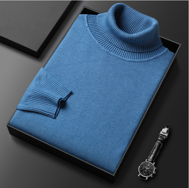 🧶 50% RABATT PÅ HETT REA! ✨ Premium herrtröja i kashmir, enfärgad - Mjukt, bekvämt garn med modern passform för både jobb och fritid 👔🎯