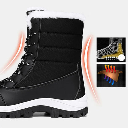 👢 🎁Köp 2 och få fri frakt🔥 Vattentäta Vinterkängor för Kvinnor - Varma & Skyddande, Perfekt för Snö och Kallt Väder 🚚 FRI FRAKT